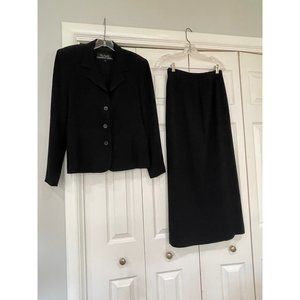 Alex Garfield & Marks 2 pc suit skirt jacket navy blue